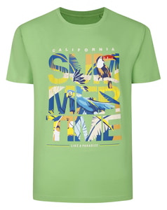 Bigdude Summertime Crew Neck T-Shirt Lime Green